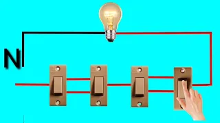 1 Light 4 Switch Connetion Wiring Diagram || Godown Wiring Connection Diagram || Electrical Shadab