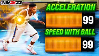 I FOUND THE FASTEST PLAYER POSSIBLE IN NBA 2K23 🔥 ALL 99 SPEED STATS BUILD!
