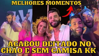 Gusttavo Lima termina FESTA sem CAMISA e SENTADO no chão e Andressa Suita APROVEITOU muitoo