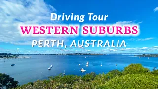 Driving Through Perth's Richest Suburbs & a Short Break to Enjoy Views of Swan River (Australia 4k)