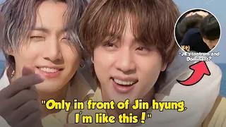 Only in front of Jin, would Jungkook the Dominant and Tantrum be really visible?  I wonder why?