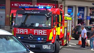 East Ham Fire Rescue Unit PLUS Dowgate Pump Ladder Responding + London Police- London Fire Brigade