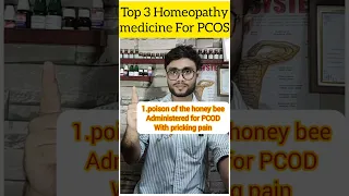 Top 3 Homeopathic Medicines for PCOD PCOS #shorts #Youtubeshorts #pcod #pcos