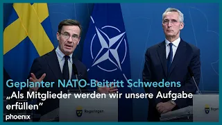 PK mit Jens Stoltenberg (NATO-Generalsekretär) und Ulf Kristersson (Ministerpräsident Schweden)