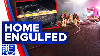 Sydney home ravaged by fire overnight | 9 News Australia