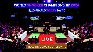 2024 World Snooker Championship LIVE Score UPDATE Today 1/16-Finals Day 5 Matches Apr 24 2024