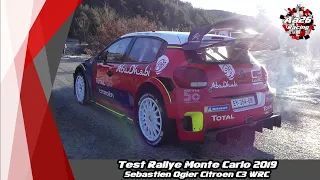 Test Rallye Monte Carlo 2019 - Sébastien Ogier - Citroën C3 WRC - Aa26 Racing