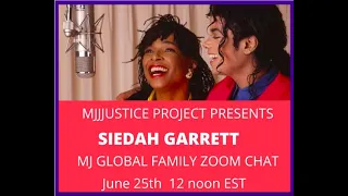 MJGlobal Fam Zoom Chat with Siedah Garrett - June 25, 2020