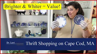 Shopping for Value! Blue Willow, Wedgwood, Fostoria Glass, Bone China, Plates - Thrift with Dr. Lori