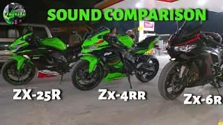 SOUND COMPARISON ZX-25R,ZX-4RR, ZX-6R | KAWASAKI ZX-SERIES BIKES | CEBU, PHILIPPINES 🇵🇭