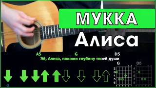 МУККА - Алиса | Разбор песни на гитаре | Табы, аккорды и бой