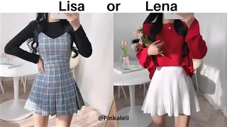 LISA OR LENA #61 💞 ( OUTFIT IDEAS & DRESS CHOICES ) @helena035