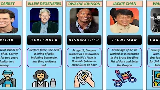 What Was The First Job Of Celebrities Before They Became Famous And Rich / Data Comparison / Data