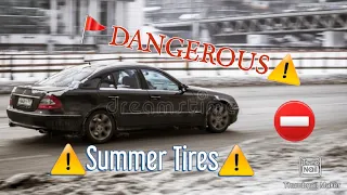 Mercedes E220 CDI. Winter Mode!!! No ice. Summer Tires⚠️!!!
