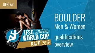 IFSC Climbing World Cup Kazo 2016 - Qualifications Overview