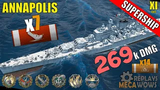 SUPERSHIP Annapolis 7 Kills & 269k Damage | World of Warships Gameplay