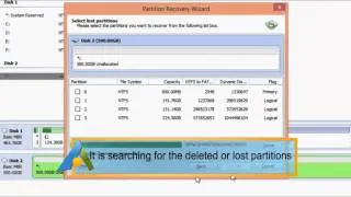 recover the deleted and lost partitions easily with reliable partition tool