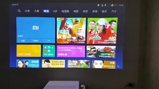 Английское меню проектора (уже перепрошиваем на русский) и пиксели Xiaomi Mi Laser Projection TV