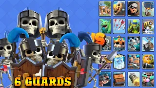 6 GUARDS vs ALL CARDS | Clash Royale - Royal OVS