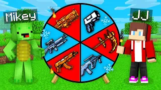 The Roulette of ICE vs FIRE Weapons with Mikey & JJ in Minecraft! (Maizen)