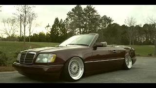 Bagged 1995 Mercedes Benz E320 Cabriolet on 18" BBS RS