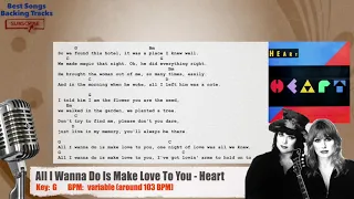🎙 All I Wanna Do Is Make Love To You - Heart Vocal Backing Track with chords and lyrics
