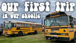 Our Maiden Voyage — Driving Our Skoolie to the Gorge — Our First Trip in Our Converted School Bus