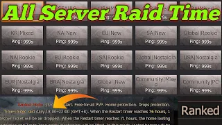 All Server Raid Time || Last Day Rules Survival Guide || Last Island Of Survival