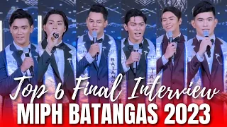 FULL HD | MISTER INTERNATIONAL PHILIPPINES BATANGAS 2023 TOP 6 FINAL QUESTION & ANSWER | PAGEANT MAG