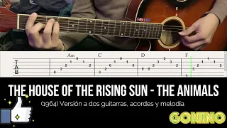 The House of the Rising Sun - The Animals Acordes y TAB para Guitarra Zurda