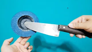 ¿Afilar un cuchillo usando una amoladora? Como Afilar un cuchillo  RÁPIDO.#inventos #diy #cuchillo