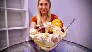 "Last Girl Who Tried Only Ate 3 Spoonfuls!" | The 2.5kg Whipped Ice Cream Sundae Challenge