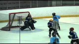 9 year old Tyler Stewart Scores a goal shooting between his own legs