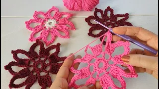 🌺How to Crochet Elegant Flovers. Very Easy and Very Fast.