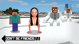 Don't be friends with Real MOMO in Minecraft part 6 (mutant snow golem)