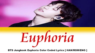 BTS Jungkook Euphoria Color Coded Lyrics ( ENG/HAN /ROM)