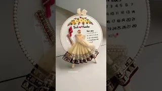 Calendar Hoops ❤️ Gossamer #handembroidery #embroidery #giftideas #indianwedding #weddinggift