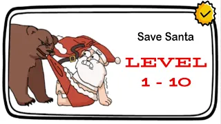 Brain Out Save Santa Level 1-10  Walkthrough Solution