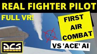 Real Fighter Pilot First Air Combat Against Ace AI in VR!