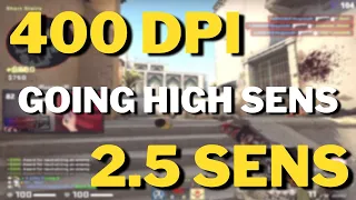 400 dpi, 2.5 sens (going high sens)