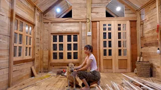 60 DAYS BUILD LOG CABIN : Off Grid Cabin Build - Complete shelter Cabin in the wilderness