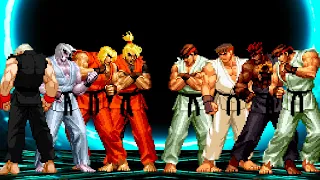 [KOF Mugen] Ken Masters Team vs Ryu Team