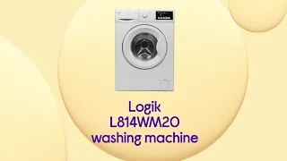 Logik L814WM20 8 kg 1400 Spin Washing Machine - White - Product Overview