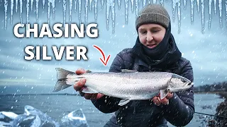 Chasing Silver - Minus Degrees & COLD Water! (Fishing Sea Trout)