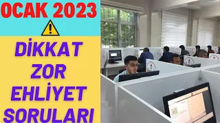 DİKKAT ZOR EHLİYET SORULARI / 2023 OCAK EHLİYET SORULARI / EHLİYET SINAV SORULARI 2023