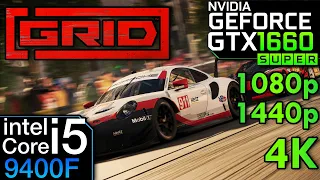 Grid 2019 - GTX 1660 Super  - i5 9400F - 1080p - 1440p - 4K - Performance Benchmark