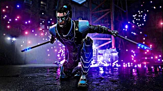 GOTHAM KNIGHTS - Nightwing Aggressive Combat & Stealth Takedowns Gameplay