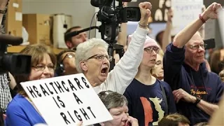 Republicans Face Angry Protests at Town Halls