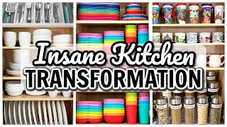 INSANE KITCHEN TRANSFORMATION | KITCHEN ORGANIZATION | HOW TO ORGANIZE YOUR KITCHEN 2021