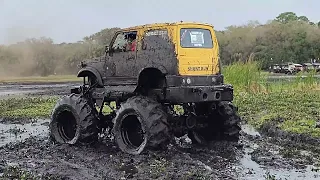 MUD TRUCKS GONE WILD | 2024 PLANT BAMBOO | MUDDY VALENTINE | SHORT BUS